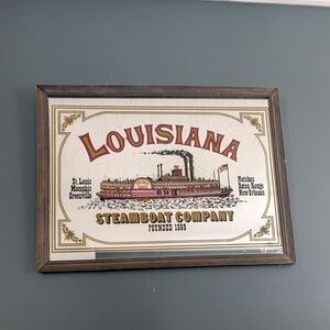 Louisiana Steamboat Company Bar Mirror